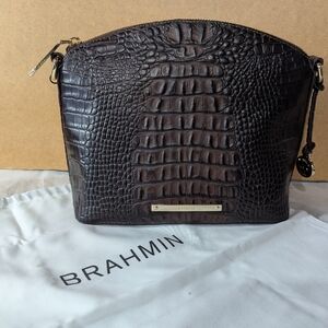 Brahmin Mini Duxbury Crossbody Brown Leather Bag